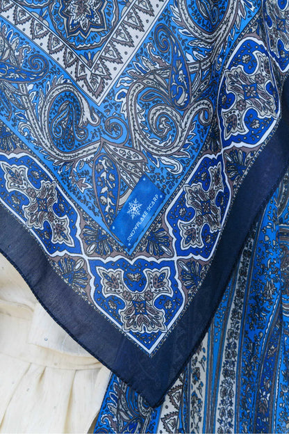 Premium Retro Etnik Desenli %100 Pamuk Şal – Günlük ve Özel Gün Kullanımına Uygun